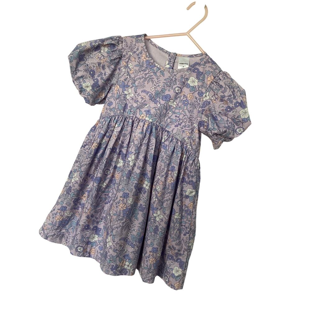 Nordstrom‎ Purple Floral Toddler Girls Dress Size 4 spring easter